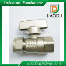 1/2 inch Zinc alloy handle nickel plated female brass stem brass ball valve for pex al pex pipes